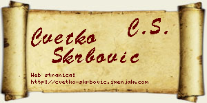 Cvetko Škrbović vizit kartica